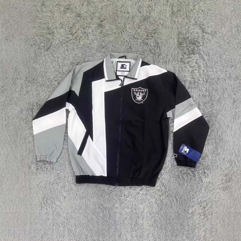 Starter retro basketball NBA Rockets color-block jacket, American version hip-hop street style vintage 3D printed jacket