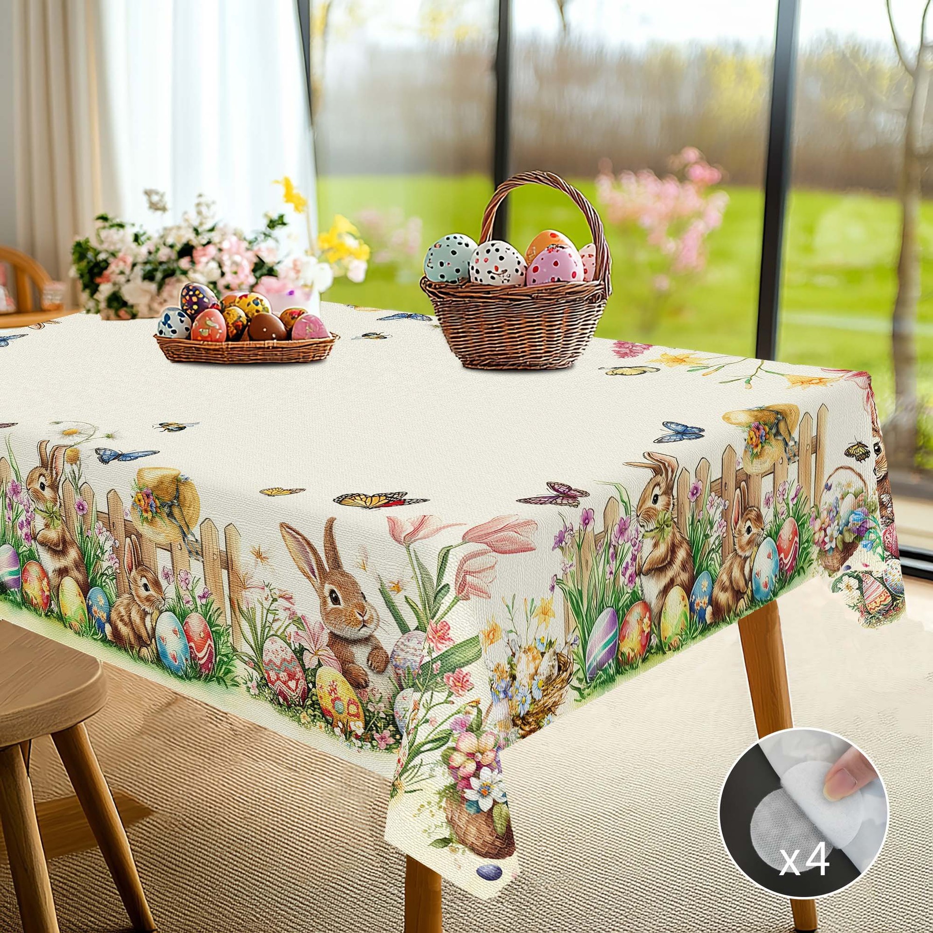 new Easter Egg Festive Tablecloth For Home Dining Table Dustproof Holiday Decoration_voghion.com
