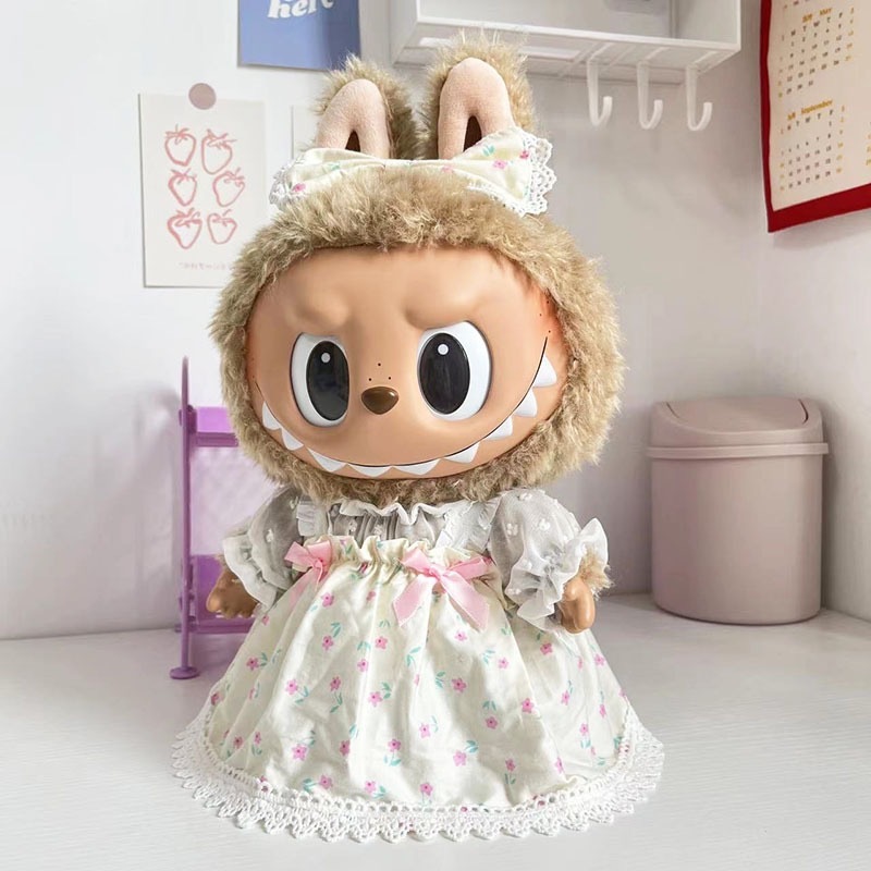 38cmラブブベビー服、ラブブぬいぐるみ服、ラブブ人形着替え、漢服スカートスーツ|undefined