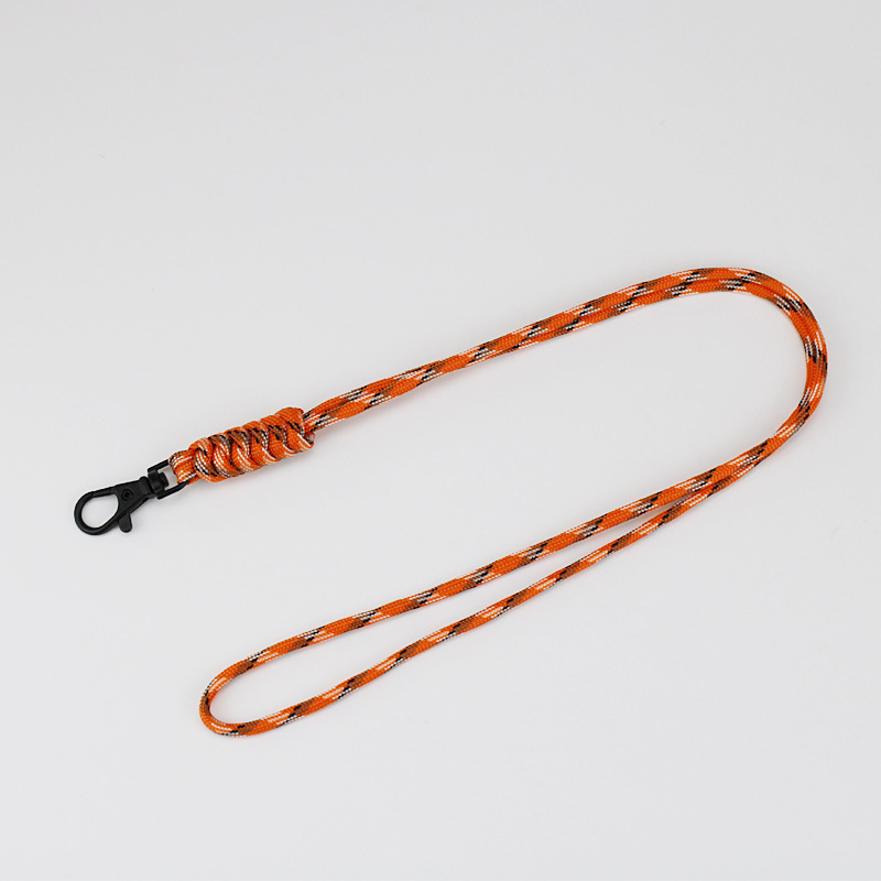 Nueva llave de cordón de permiso de trabajo cuerda de cuello anti-perdida Certificado de tarjeta escolar Cordón de teléfono móvil cuerda de paraguas creativa tejida a mano