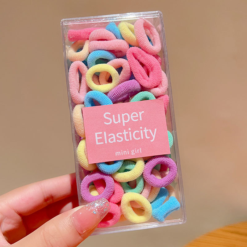 Banda de goma para niños cabeza de corbata femenina chica de alto aspecto no duele el pelo trenza de bebé cabeza cuerda chica Cola de Caballo banda de goma anillo de goma