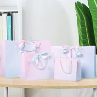 Льняная сумка для покупок (Brand) градиент, подарочная сумка, размеры S–XL