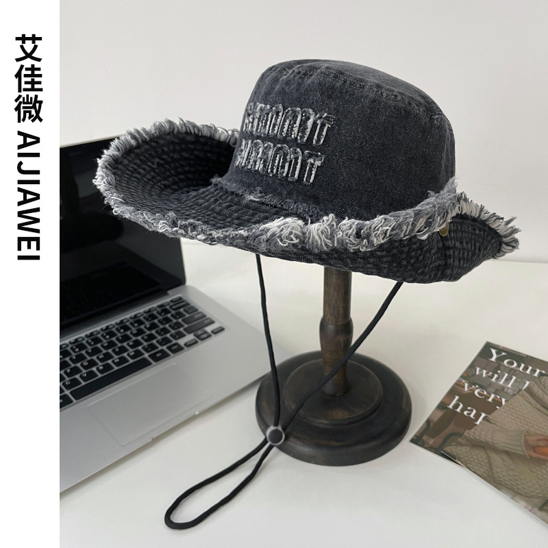 Sombrero de vaquero occidental sombrero de verano sombrero de bisel grande sombrero de sombrero de protección solar sombrero de bañera versátil sombrero de pesca al aire libre sombrero