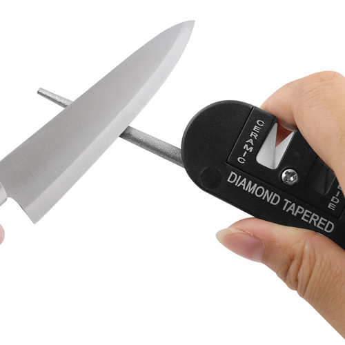 Outdoor multi-purpose tungsten steel knife sharpener, quick knife sharpener, sharpening stick, portable sharpening tool sharpening stick