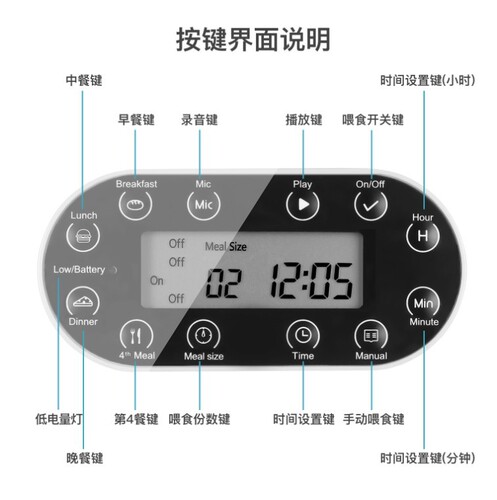 Pet feeder Intelligent pet feeder Cat and dog feeder Timing and quantitative intelligent feeder