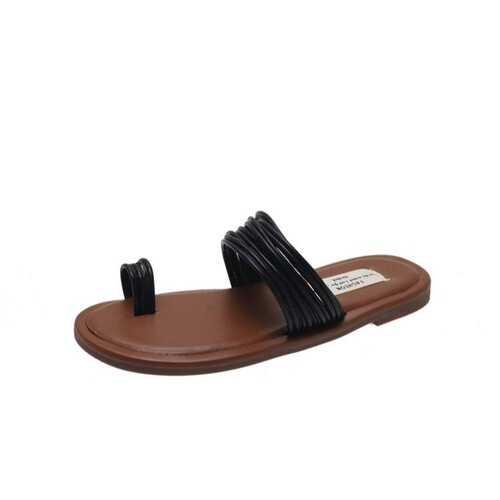French Retro Toe Post Sandals for Women 2025 Summer Casual One Strap Sandals Unique Design Beach Sandals