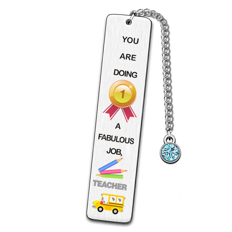 Amazon transfronterizo nuevo color de impresión de acero inoxidable marcador temporada de graduación Día del maestro regalo de Acción de Gracias para los amigos marcador