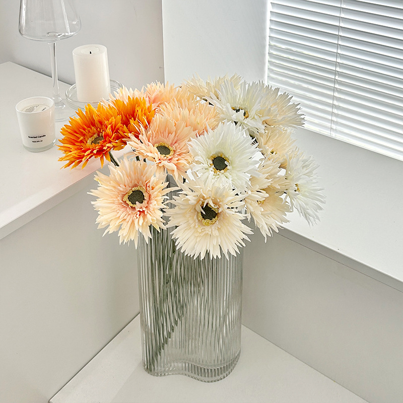 Ins Style Simulated Brushed Chrysanthemum African Chrysanthemum Fran Chrysanthemum Small Fresh and Simple Home Decoration Wedding Photography Props Ins Style Simulated Brushed Chrysanthemum African Chrysanthemum Fran Chrysanthemum Small Fresh and Simple Home Decoration Wedding Photography Props