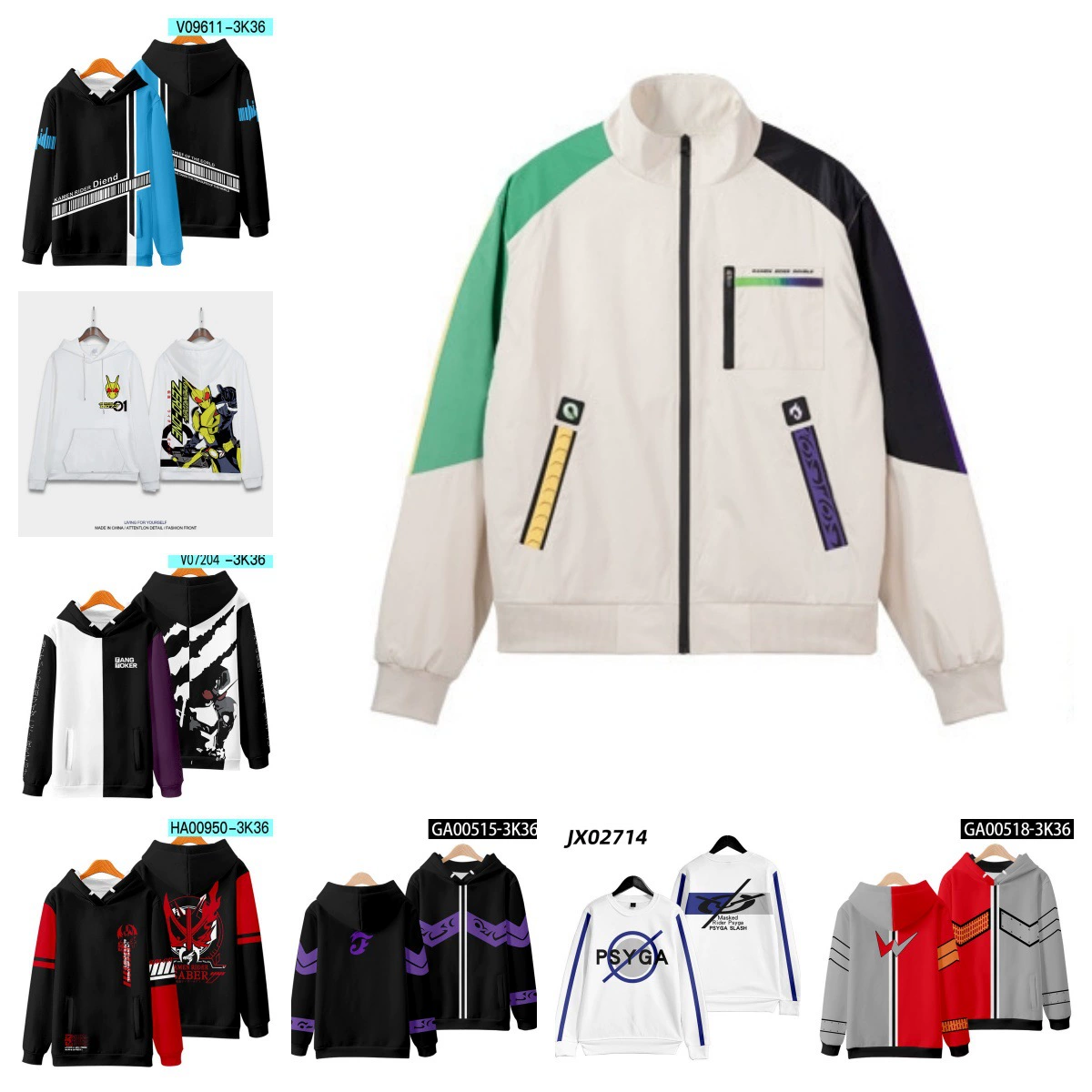 Двойная езда W поддельный рыцарь DECADE Император езда Фанья ZIO Shiwang детская одежда взрослый свитер куртка пальто 3D печать