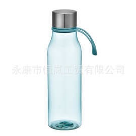 亚马逊新款高颜值高档翻片盖单层塑料瓶时尚简约大容量水瓶