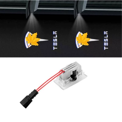 Suitable for Tesla Model3 Modelx Models Welcome Light Modified to Decorate the Car Door with a Projection Atmosphere Led Light (Other lights) - white-t-mark