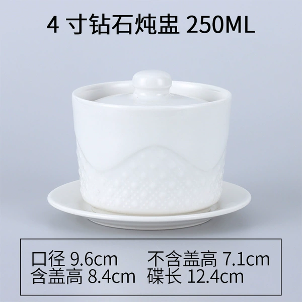 Gray 4-inch diamond stew pot + dish