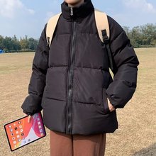 棉服男青春流行2023新款棉衣潮流拉链原宿立领夹克男装秋冬款代发