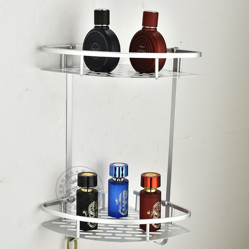 Space aluminum storage rack toilet toilet tripod bathroom storage rack wall-mounted toilet corner rack