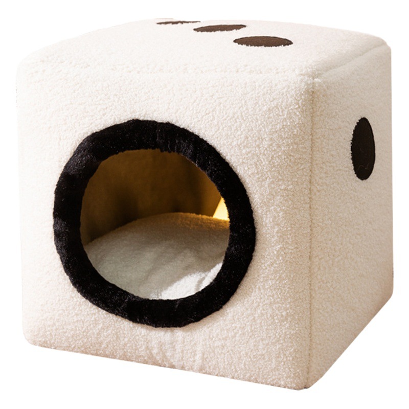 Mascota Perrera de invierno Four Seasons Universal tipo de casa extraíble y lavable invierno cálido cama del perro de Peluche estera perro pequeño