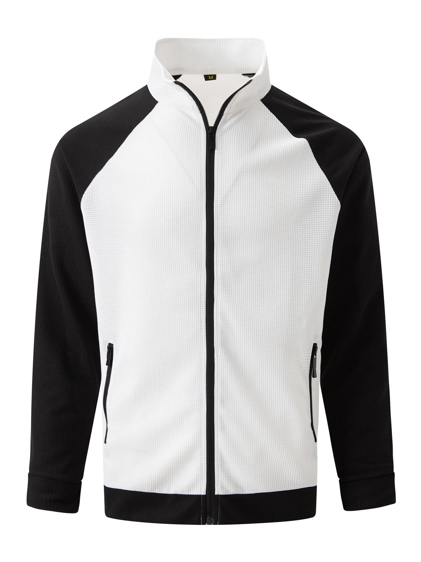 Men's Jacket Turtleneck Colourblock Zipper Raglan Sleeve Cardigan_voghion.com