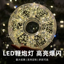 跨境led鞭炮灯蜈蚣脚铜线灯串室内外节日庭院氛围装饰灯圣诞彩灯