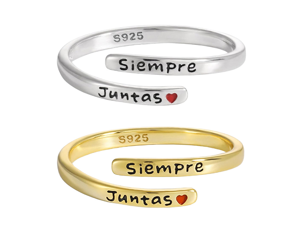 2g Weight Rings Classification Adjustable Ring Size Sterling Silver Letter Rings