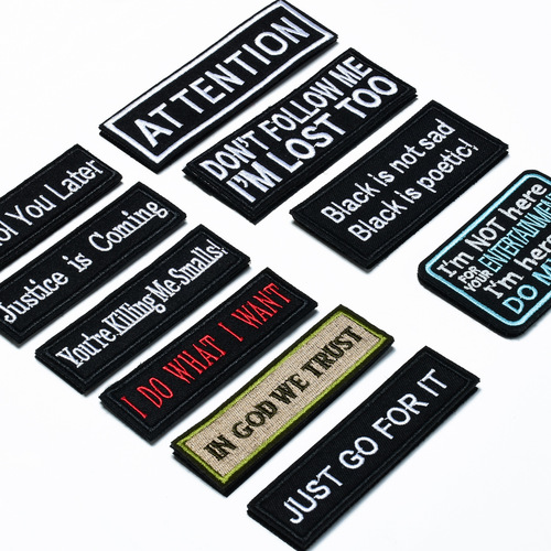 Li's manufacturer embroidery badge embroidery cloth patch wholesale Velcro English letter patch patch