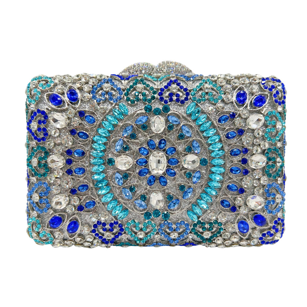 StoneClutchbag transfronteriza hecha a mano con diamantes bolsas de mano de banquete de diamantes de diamante bolsas de lujo de aleación Dai Wei