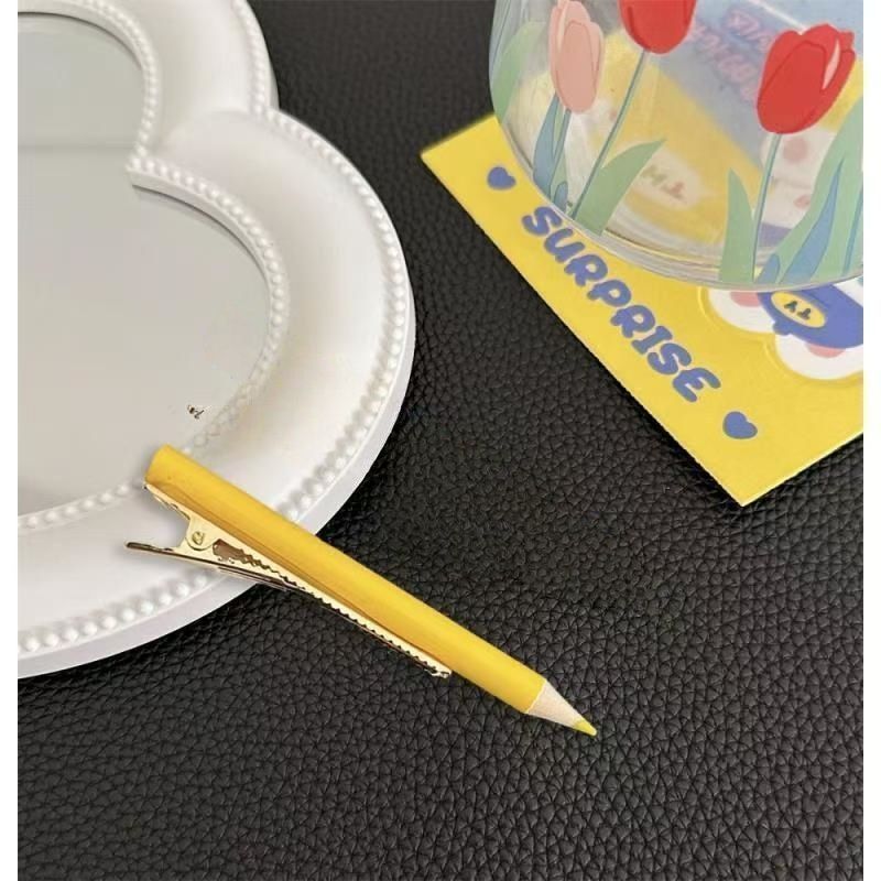 2# yellow 8.5cm alloy bottom clip + pencil