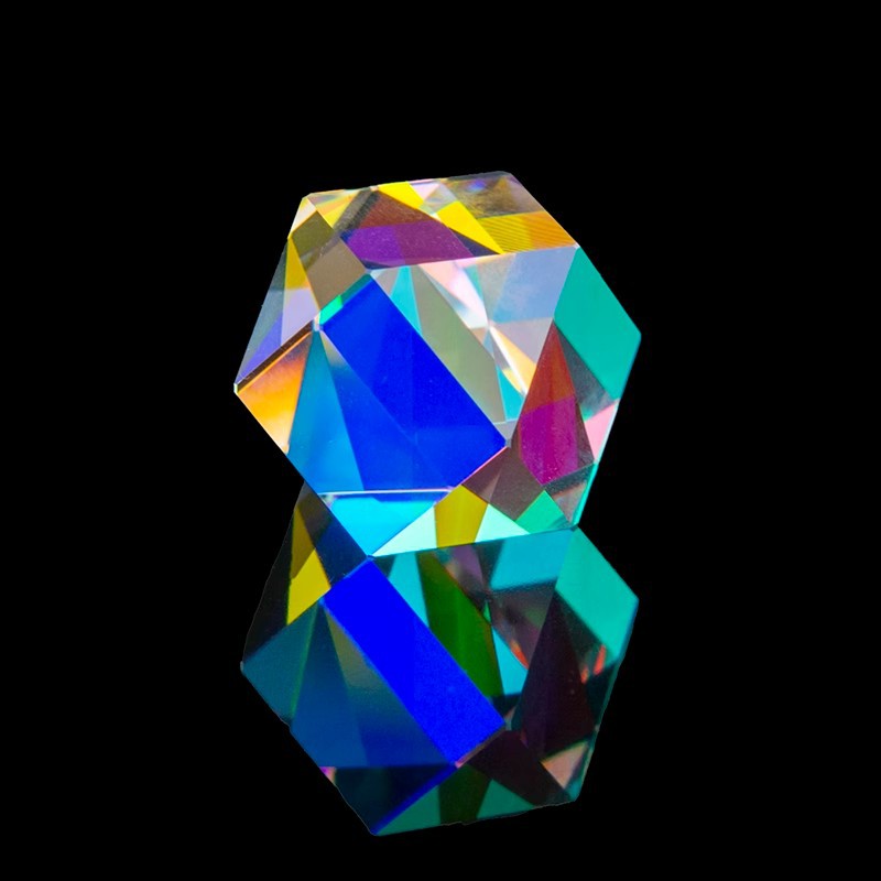 Sol receptor cristal de color combinado prisma cubo Sun catcher sol receptor de vidrio óptico suministro directo transfronterizo