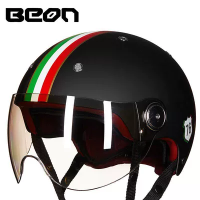 Motosiklet dəbilqələri | Beon Motorcycle Helmet, Unisex, All-Season - s-sub-black-red-white-green-little-italy-b103