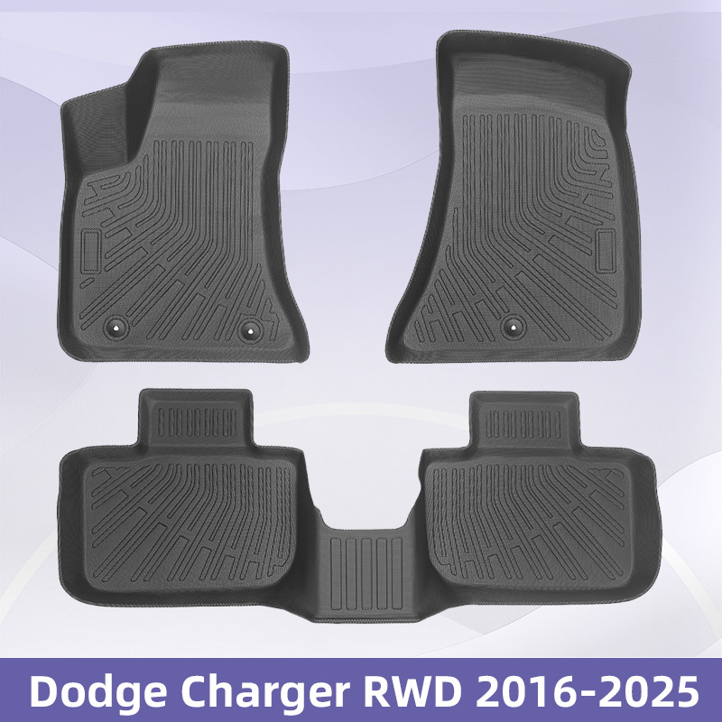 Aplicable a Dodge Charger RWD 2016-2025TPE Foot Pad 3D All Weather Material Backpack Pad