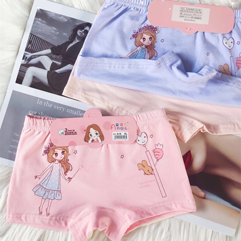 Children's Underwear for Girls, Cotton Princess Cartoon Style, Baby Girls' Boxer Briefs, Cardboard Packaging, Export Toddler Underwear
