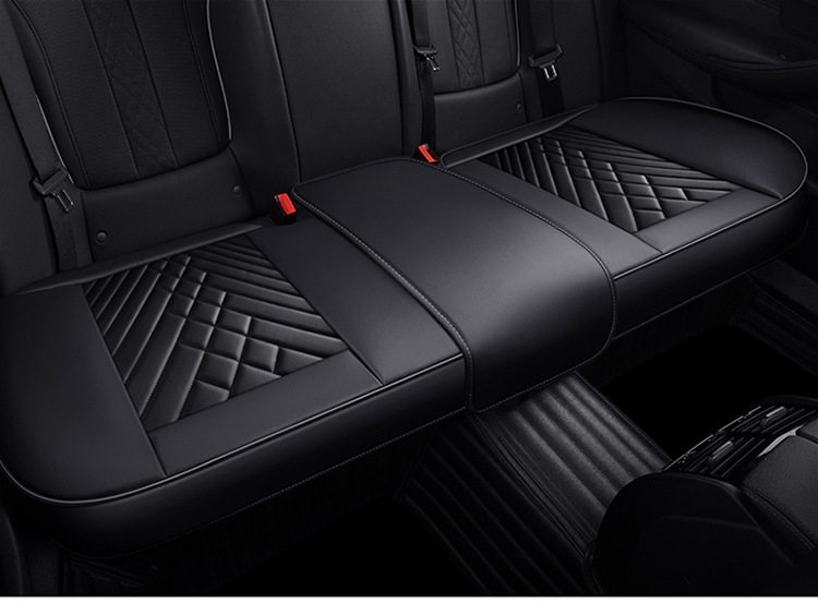 Cross-border delivery Napa leather car cushion four seasons universal breathable seat cushion non-slip three-piece set single seat fully surrounded