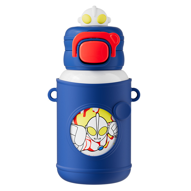 2025 verano nuevo niño Ultraman taza de acero inoxidable taza de agua de grado alimenticio taza portátil para estudiantes escolares