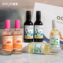 傲鱼小瓶红酒智利原装原瓶进口半甜葡萄酒水果酒微醺小酒套装摆摊
