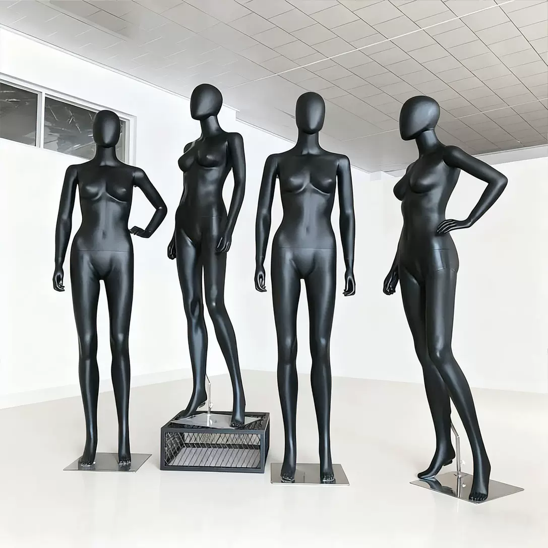 高档肤黑塑料女全身人台模型橱窗陈列现代服装展示道具装人体模特