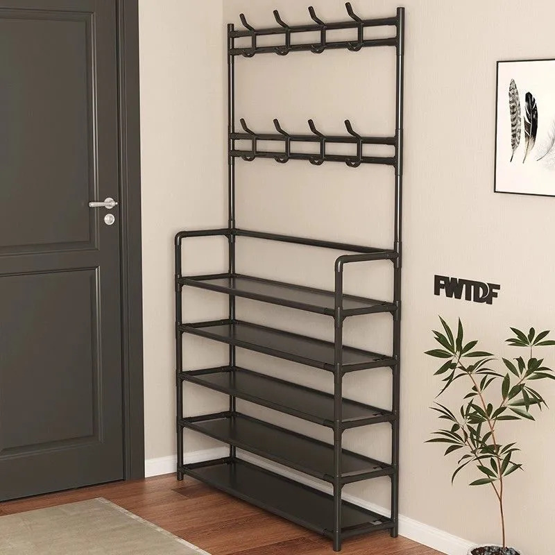 One -in -one cloak shoe rack Multi -layer home door Hanging hanging…