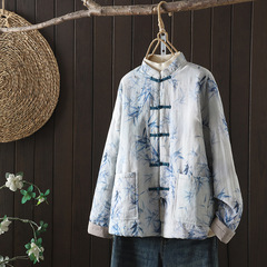 レトロなラミー麻は綿を挟んで厚い綿の服を着ます。