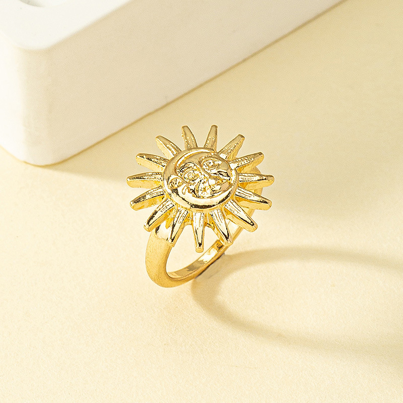 Daily Occasion Alloy Material Simple Style Sun Alloy Wholesale Rings