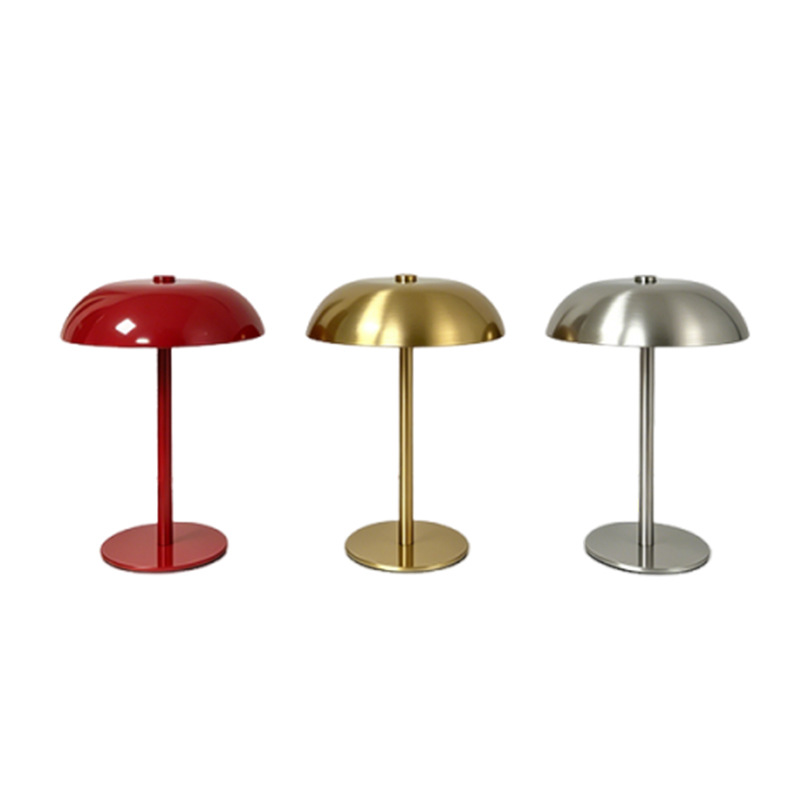Hongo de metal lámpara de escritorio creativa atmósfera de escritorio lámpara de noche sala de estar escritorio atmósfera de dormitorio decoración de cabecera pequeña lámpara de escritorio