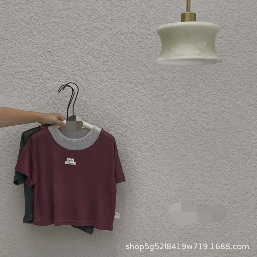 Children's summer T-shirt, 2026 years, Korean style, western style, with short sleeve, J0141