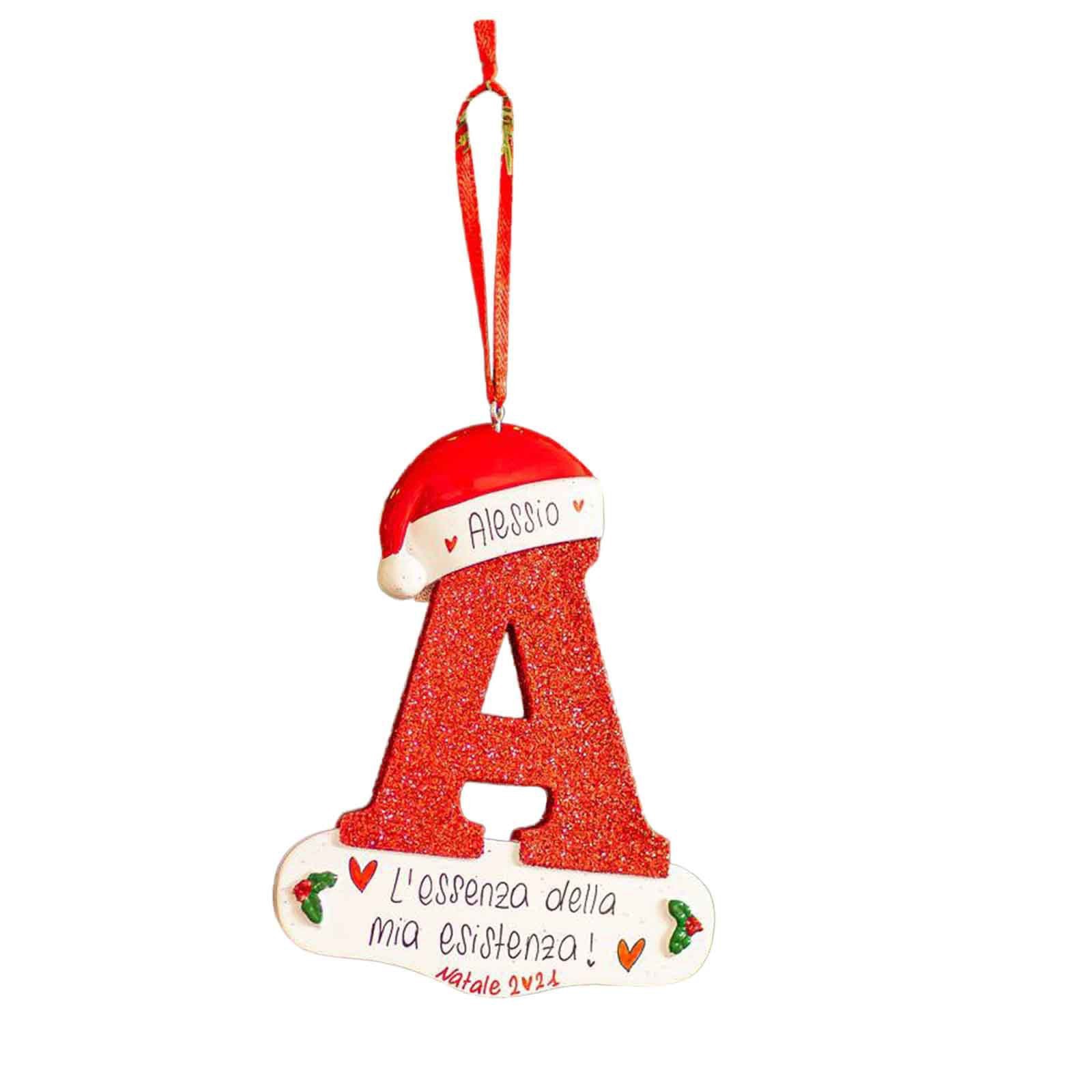 2023 personalizado DIY nombre decoración de Navidad colgante de madera letra colgante de Navidad colgante ornamento