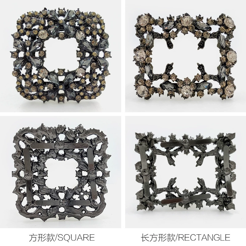 Классическая ажурная стеклянная обувь со стразами