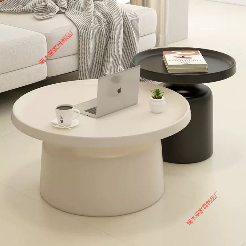 Nordic High-End Creative Iron Coffee Table Combination Small Apartment Living Room Popular Modern Simple Home Round Martini