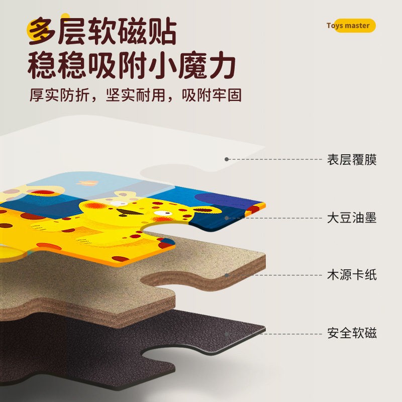 Rompecabezas magnético avanzado de los niños 3 a 6 años juguetes educativos 1 bebé 2 niños y niñas 4 o más 5 imagen plana magnética