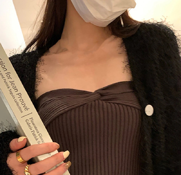 White bra top