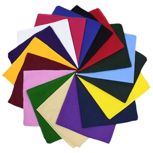 Factory direct supply Korean version of solid color cotton headscarf sweat-absorbent outdoor sports cycling men's and women's plain spot wholesale square scarf
