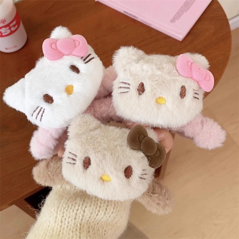 韩系可爱卡通小猫甜粉儿童猫少女抓夹个性后脑勺盘发鲨鱼夹甜美发|undefined