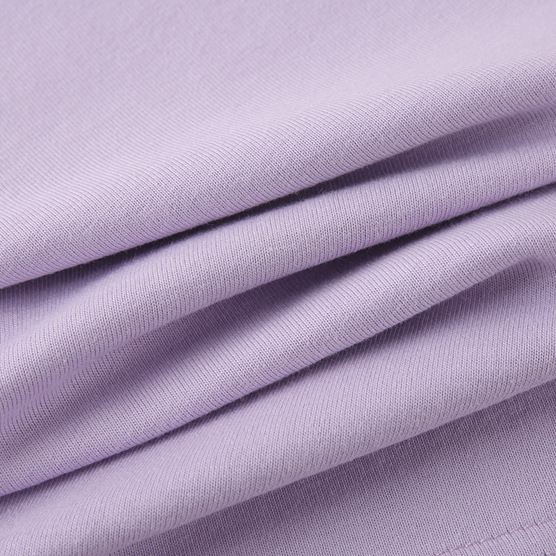 260g Camiseta de algodón pesado para niños hombres y mujeres cuello redondo para niños medio y grande suelta fuera del hombro manga corta Camisa en blanco marca de moda impresa