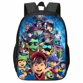 BoBoiBoy双层中小学生书包 DIY定制文本 图片 名字 幼儿园背包
