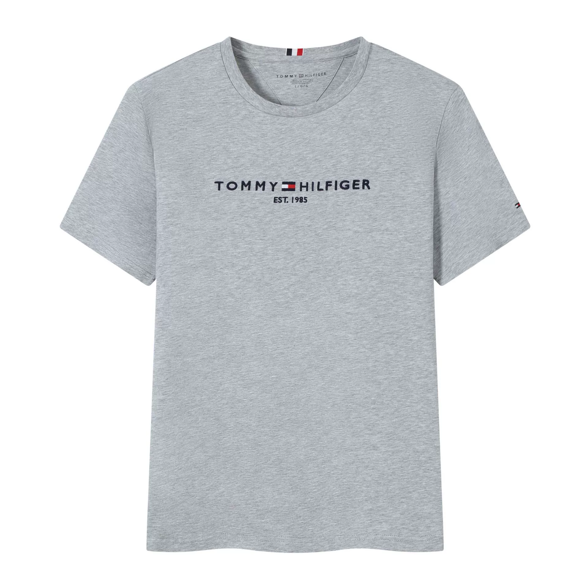 Спортивная хлопковая футболка Tommy Summer для отдыха с круглым вырезом, с коротким рукавом, размер плюс