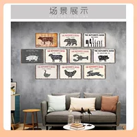 86N Ретро Живопись Бар Ресторан Домашние настенные украшения Tin Metal Decor Трансграничная монополия декоративная живопись стены