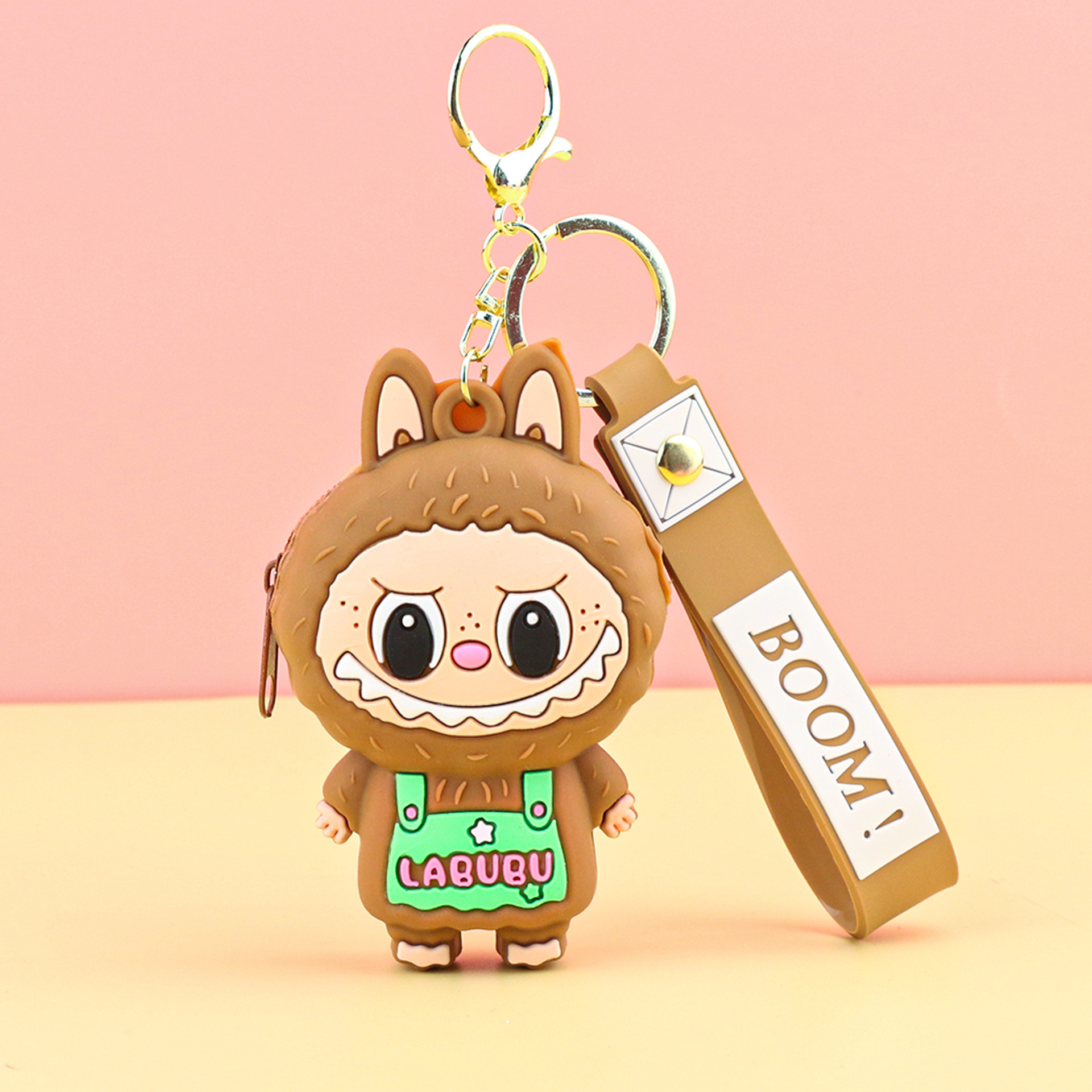 子供用ラブブ小銭入れシリコンプチギフトキーホルダーペンダントカードキャッチャーマシンプチギフトラブブ